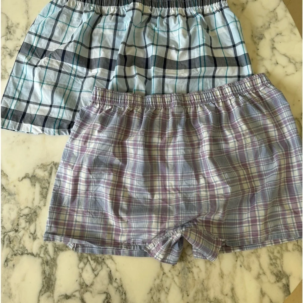 NWOT Bundle of 2 Nordstrom Men’s Plaid Cotton Boxers - size 40